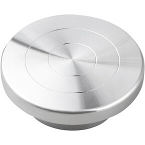BENECREAT 4.33 Inch Mini Aluminium Alloy Rotated Turntable Sculpting Pottery Wheel, Rotary Wheel Polymer Clay Tools for Craft Display Stand, Pottery Turntable DIY Baking Cake