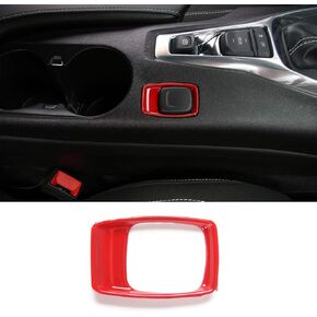 CheroCar for Camaro Interior Decoration Accessories Cigarette Lighter Decoration Frame Cover Trim Pour for Chevrolet Camaro 2016-2020, Red