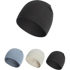 Unisex Indoors Cotton Beanie- Soft Sleep Cap for Hairloss, Cancer, Chemo (Cowboy &Black &Beige) in Saudi Arabia
