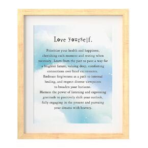 Love Yourself Art Prints Inspirational Home Decor Positive Gift 8X10 Unframed Home Office Bedroom Bathroom Class Man and Women Student Wall Art Watercolor