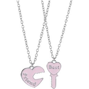 Dcfywl731 قلادة الصداقة BFF قلادة ل 2/3 أفضل صديق قلادة مطابقة قلادة نصف انقسام الحب القلب لطيف الحيوان قلادة حفلة عيد ميلاد للأصدقاء in Kuwait