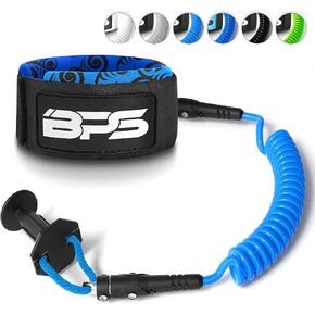 BPS New Zealand 'Storm' Pro Bodyboard Leash - Wrist Surf Coiled Leash Bodyboarding Premium Coil with Leash with Plug…