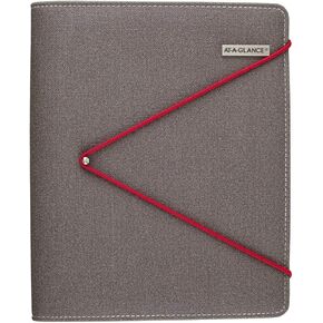 AT-A-GLANCE Faux Leather Undated Starter Set, 6-Ring, 3-3/4" x 6-3/4, Portable Size, Black (033-0240-05)