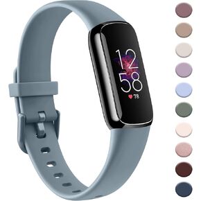 AK Sport Band Compatible with Fitbit Luxe Bands for Women Men, Soft Silicone Replacement Sport Straps Wristbands for Fitbit Luxe Fitness and Wellness Tracker