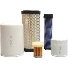 Maintenance Filter Kit for LS Tractor XJ2025H, 40056451 Oil Filter/40223960 Fuel Filter/40049450 Air Filter/40195621 Hydraulic Filter, Filter Kit Replaces# 40056451, 40223960, 40049450, 40195621