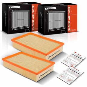 A-Premium 2-PC Engine Air Filter Compatible with BMW 745i/745Li 2002-2005 4.4L, 750i/750Li 2006-2008 4.8L, 760i 2004-2006, 760Li 2003-2008/2010, Alpina B7 2007-2008 & Rolls-Royce Phantom 2004-2013