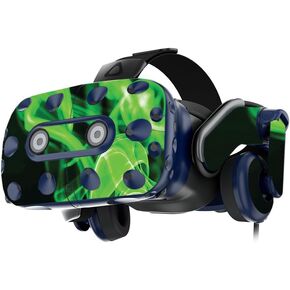 MightySkins Skin Compatible With HTC VIVE Pro VR Headset - Blue Mystic Flames | Protective, Durable, and Unique Vinyl Decal wrap cover | Easy To Apply, Remove, and Change Styles | Made in the USA