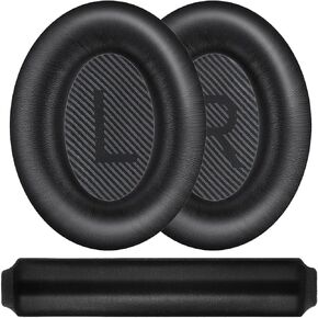 وسائد أذن بديلة QC35 QC35 II من قطع غيار غطاء الوسادة Quietcomfort 35 Band متوافقة مع سماعات Bose Quiet Comfort 35 ii/quietcomfort 35. (عصابة الرأس الزرقاء)