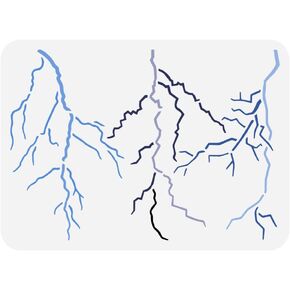 FINGERINSPIRE Lightning Painting Stencil 8.3x11.7inch Plastic PET Lightning Pattern Drawing Template Hollowed Lines Pattern Stencil for Painting Nature Theme Template for Painting on Wood Fabric