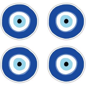 – Evil Eye Sticker – Vinyl Protection Sticker for Car, Truck, and Van – Removable Indoor and Outdoor Use for Laptop – Waterproof Decal for Laptop and Watercooler – (Pack of 4) Imp 113