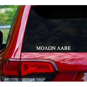 Molan Labe Come and take it Sticker Decal White 7.5 inch