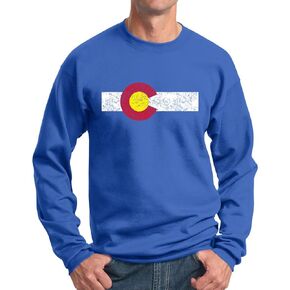 Colorado State Flag Sweatshirt - Vintage Print Crewneck