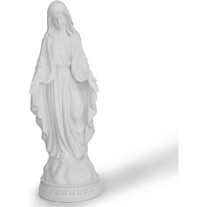 12 Inch Blessed Virgin Mary Decorative Figurine，Catholic Religious Gifts 12 Inch Resin Statue Figurine (White)…