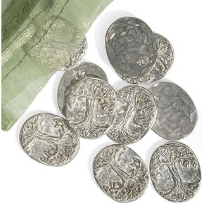DANFORTH - Vilmain 'Tree of Life' Pocket Tokens/Charm, Pewter, Made in USA, Gift Bag, (Pack of 10)