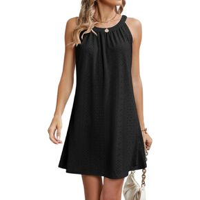 Womens Swimsuit Cover Up Dress Summer Sleeveless Bathing Suit Boho Mesh Bikini Coverup Beach Swimwear