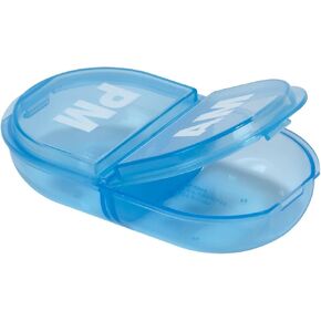 Ezy Dose Travel Pocket Pharmacy Pill Box and Medicine, Vitamin Container, Daily, AM PM Planner and Storage, Snap Compartments, Pack of 6, Colros May Vary