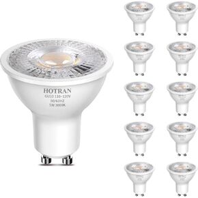 GU10 Led Bulb 5W 3000K, Flicker-Free Soft Warm Light Non-Dimmable Bulbs, 365LM, 40° Spot Light, Energy Saving Light Bulbs, Equivalent 40-50W GU10 Halogen Spotlight Bulbs