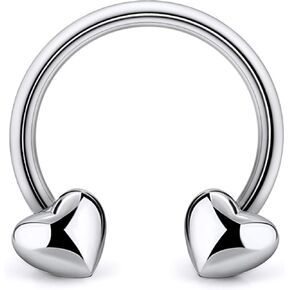 16G G23 Titanium Horseshoe Septum Rings Internally Threaded Septum Nose Rings Hoop Helix Daith Cartilage Tragus Earrings Eyebrow Body Piercing Jewelry for Women Men 8mm 10mm