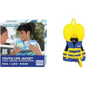 Oceans 7 US Coast Guard Approved, Infant-Child-Youth Life Jacket Vest – Sizes for 8-90 lbs. – Type III Vest, PFD, Personal Flotation Device
