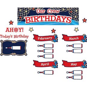Nautical Our Crew Birthdays Mini Bulletin Board