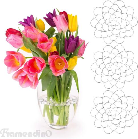 Framendino, 3 Pack Flower Lid Arranger Stainless Steel Flower Insert Lids Floral Arrangement Holders Organizer for Vase Craft Plant Fixation in Saudi Arabia