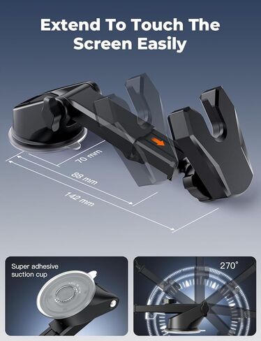 Socket Phone Mount for Car Dashboard Windshield Air Vent, Suction Cup Socket Car Holder for iPhone fits All Socket Grips, MagSafe Grips in Kuwait