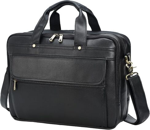 حقيبة كتف للرجال من الجلد المحبب بالكامل بحجم 16 بوصة in Kuwait