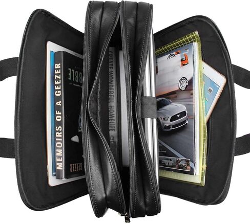 حقيبة كتف للرجال من الجلد المحبب بالكامل بحجم 16 بوصة in Kuwait