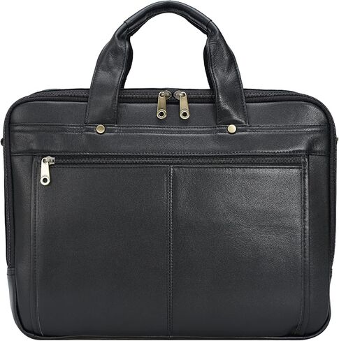 حقيبة كتف للرجال من الجلد المحبب بالكامل بحجم 16 بوصة in Kuwait