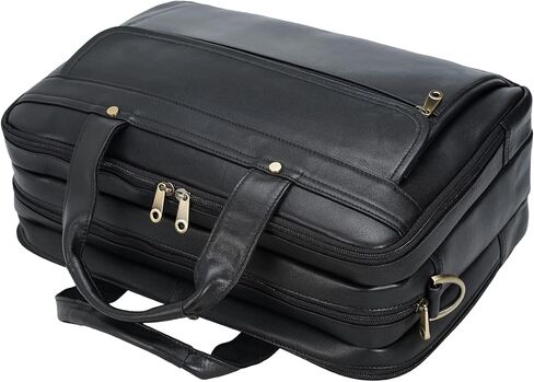 حقيبة كتف للرجال من الجلد المحبب بالكامل بحجم 16 بوصة in Kuwait