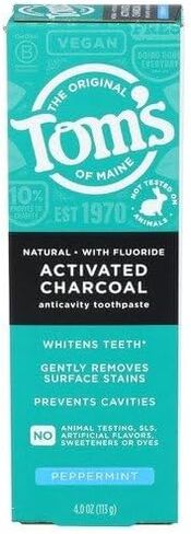 معجون أسنان تومز أوف ماين الطبيعي، الفحم، 4.0 أوقية. in Kuwait