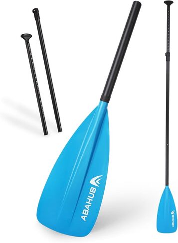 Abahub SUP Paddle - 3 Piece Adjustable Paddles - Lightweight Stand-up Paddle Oars for Paddleboard, Adjustable Aluminum Alloy Shaft 68" - 84", Black/Blue/Green/Orange/Red/Yellow Plastic Nylon Blade in Kuwait