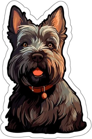 Scottish Terrier Sticker | Vinyl Stickers & Waterproof Decals | Assorted Aesthetic Stickers for Laptops, Water Bottles, Phones & More | Cool Stickers for Adults, Teens in Saudi Arabia