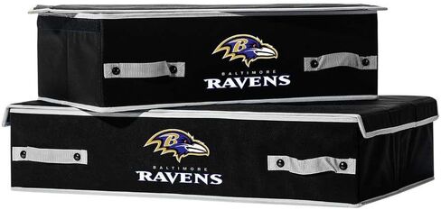 Franklin Sports NFL Under Bed Storage Bins - Folding Organizer Containers - NFL Team Office, Bedroom + Living Room Décor in Kuwait