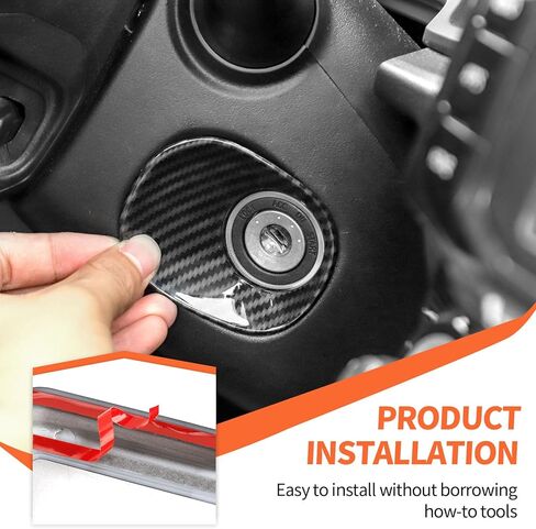 غطاء طقم الكسوة الداخلية من ألياف الكربون ملحقات تزيين وحدة التحكم المركزية المتوافقة مع Toyota 4Runner 2010-2023، 9 قطع in Kuwait