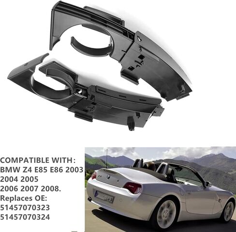 زوج حامل أكواب قابل للسحب على الجانب الأيسر والأيمن متوافق مع BMW Z4 E85 E86 2003 2004 2005 2006 2007 2008 يستبدل 51457070323 51457070324 حامل للشرب in Kuwait