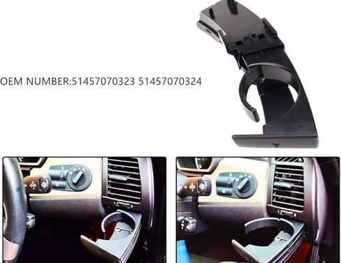 زوج حامل أكواب قابل للسحب على الجانب الأيسر والأيمن متوافق مع BMW Z4 E85 E86 2003 2004 2005 2006 2007 2008 يستبدل 51457070323 51457070324 حامل للشرب in Kuwait