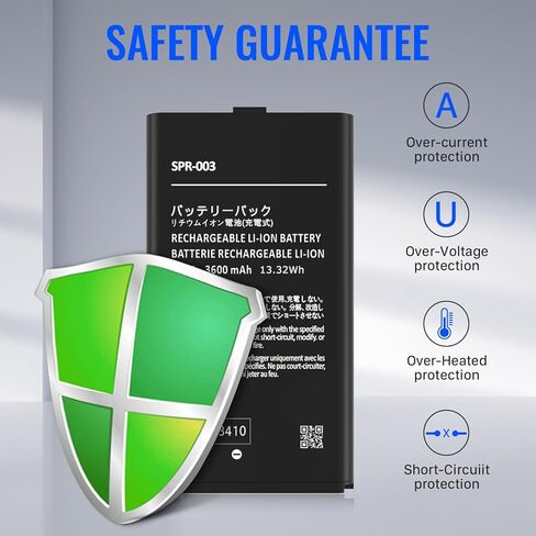 3DS XL SPR-003 Battery,3600mAh Replacement Battery for New 3DS XL RED-001 SPR-A-BPAA-CO and Nintendo 3DS LL SPR-003 in Kuwait