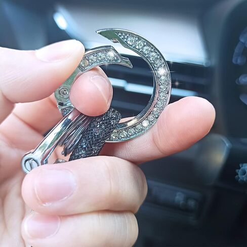 1 Pcs Bling Crystal Car Keychain for Women, Rhinestones Wrist Keys Lanyard keychain clip for car keys (Black) in Saudi Arabia