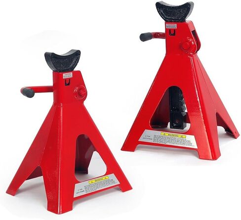 ستارك يو إس إيه حامل رافعة صناعي مكون من قطعتين بسعة 6 طن، حامل رافعة تلقائي لمتجر الارتفاع، أحمر in Kuwait