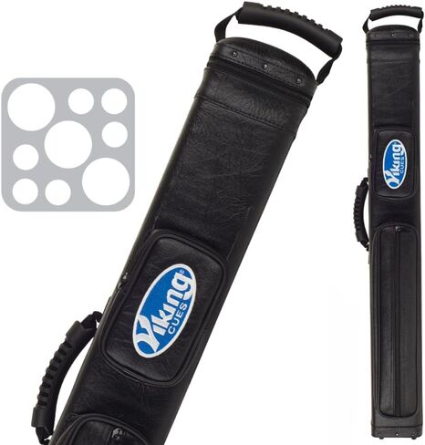 Viking Pool Cue Case, Pool Stick Case with Shoulder Strap, Vinyl Shell and Felt Interior, Billiard Cue Case, Pool Cue Bag, Pool Table Accessories, Billiards Equipment in Kuwait