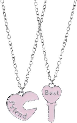 Dcfywl731 قلادة الصداقة BFF قلادة ل 2/3 أفضل صديق قلادة مطابقة قلادة نصف انقسام الحب القلب لطيف الحيوان قلادة حفلة عيد ميلاد للأصدقاء in Kuwait