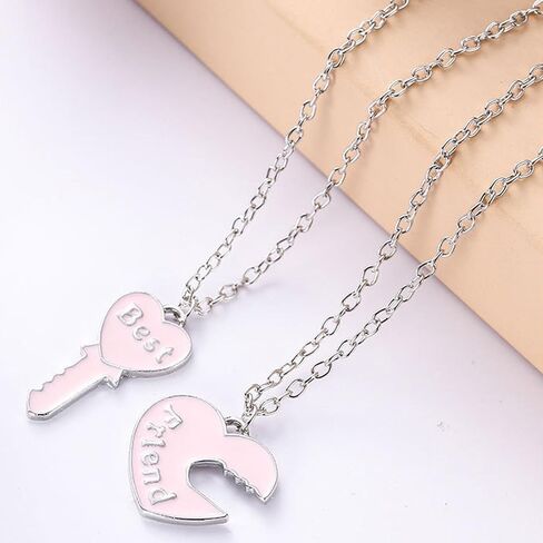 Dcfywl731 قلادة الصداقة BFF قلادة ل 2/3 أفضل صديق قلادة مطابقة قلادة نصف انقسام الحب القلب لطيف الحيوان قلادة حفلة عيد ميلاد للأصدقاء in Kuwait