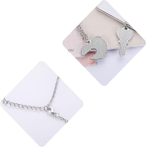 Dcfywl731 قلادة الصداقة BFF قلادة ل 2/3 أفضل صديق قلادة مطابقة قلادة نصف انقسام الحب القلب لطيف الحيوان قلادة حفلة عيد ميلاد للأصدقاء in Kuwait