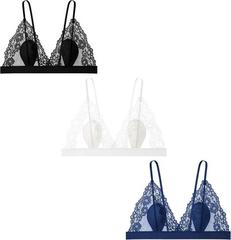 Women Lace Bralettes No Wire Padded Bra in Kuwait