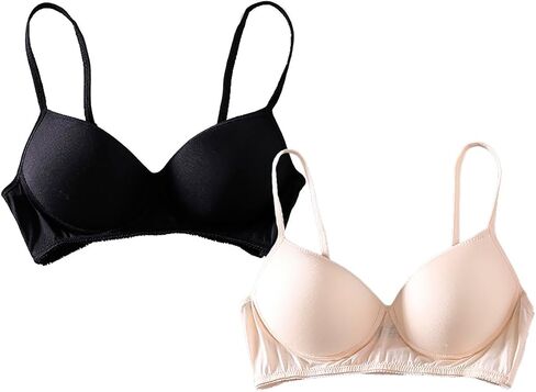 2Pcs Women Silk Bra Ultra Soft Underwear Wireless Bra Breathable Smooth T-Shirt Bra in Saudi Arabia