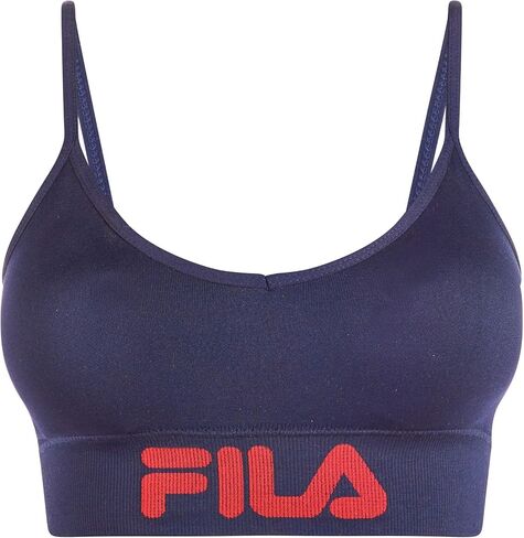 Fila Women's 2-Pack Classic Seamless Logo Cami Low Impact Sports Bra with Adjustable Straps in Saudi Arabia