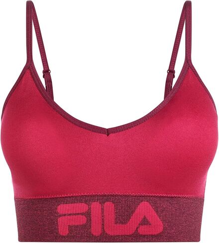 Fila Women's 2-Pack Classic Seamless Logo Cami Low Impact Sports Bra with Adjustable Straps in Saudi Arabia