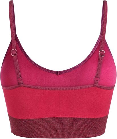 Fila Women's 2-Pack Classic Seamless Logo Cami Low Impact Sports Bra with Adjustable Straps in Saudi Arabia