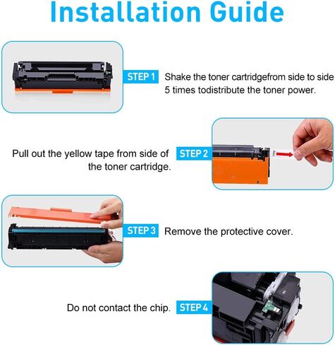 Compatible MF8280Cw Toner Cartridge Replacement for Canon 131 131H Toner for Canon ImageCLASS MF628Cw MF8280Cw LBP7110Cw MF624Cw MF8280 Laser Printer Ink (Black, Cyan, Magenta, Yellow, 4 Pack) in Kuwait